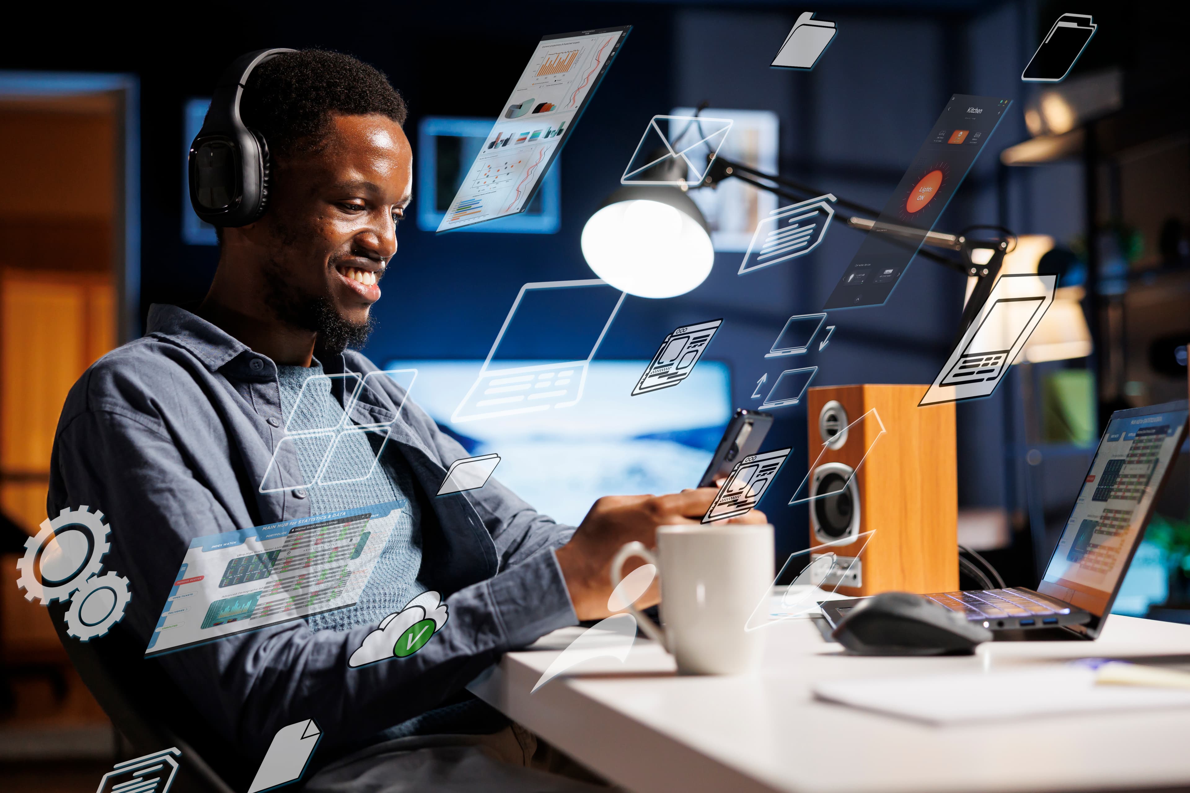 Students working on digital marketing campaigns at IYF Academy